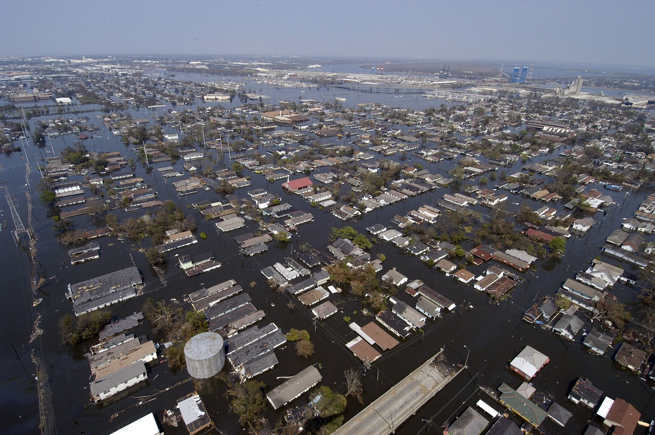 Picture of New Orleans underwater after Hurricane Katrina