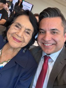 NCRP VP and Chief External Affairs Officer Russell Roybal and LGBTQIA+ advocate Dolores Huerta