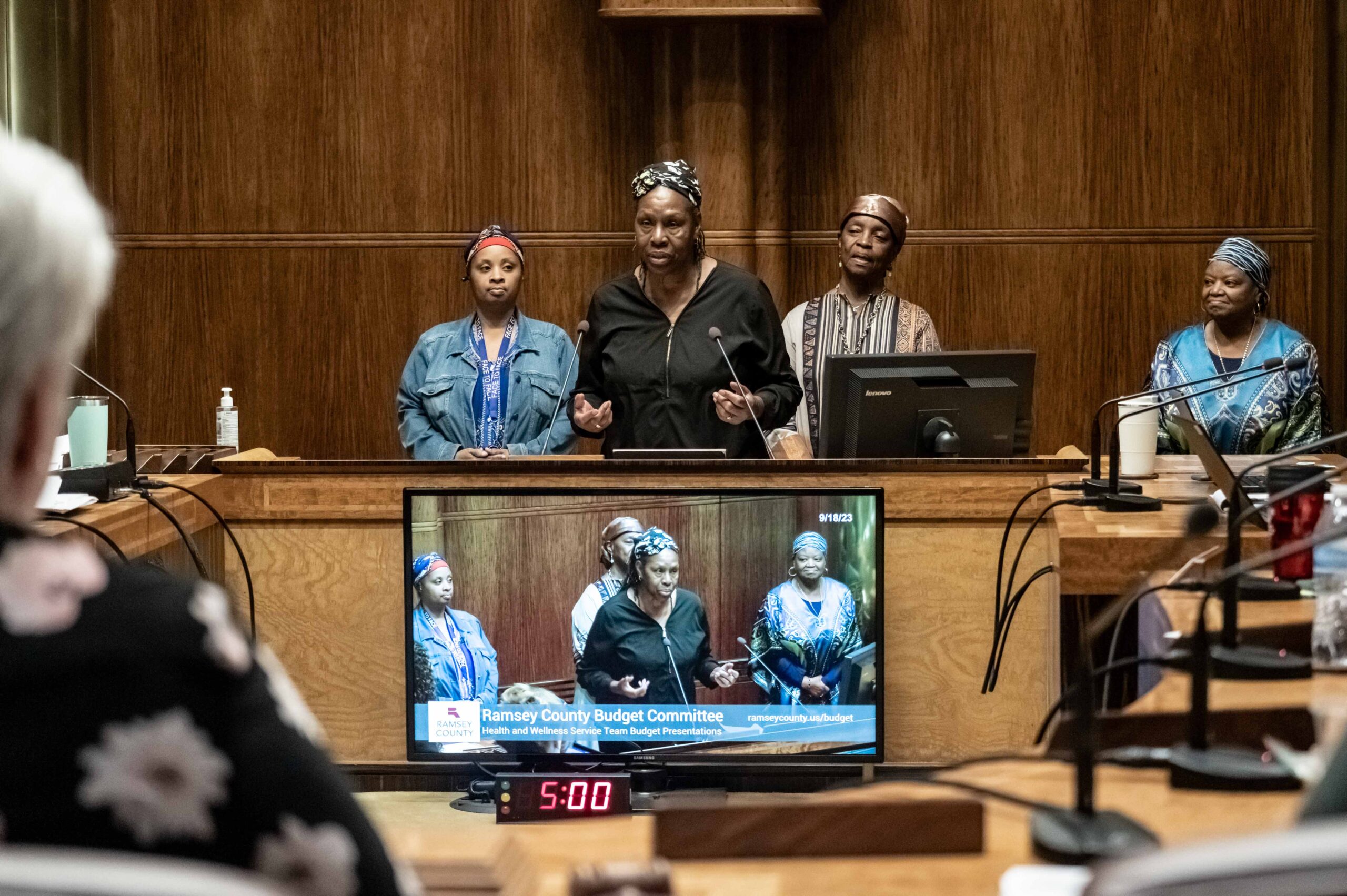 Members of Black Community Commission speak to Ramsey County Board about Black leadership and mentorship